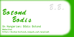 botond bodis business card